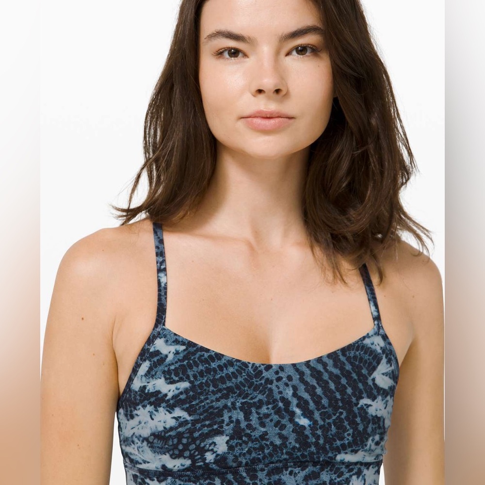Lululemon Flow Y Bra Long Line Nulu Indigo Lace Starlight Multi 4 - Picture 3 of 10